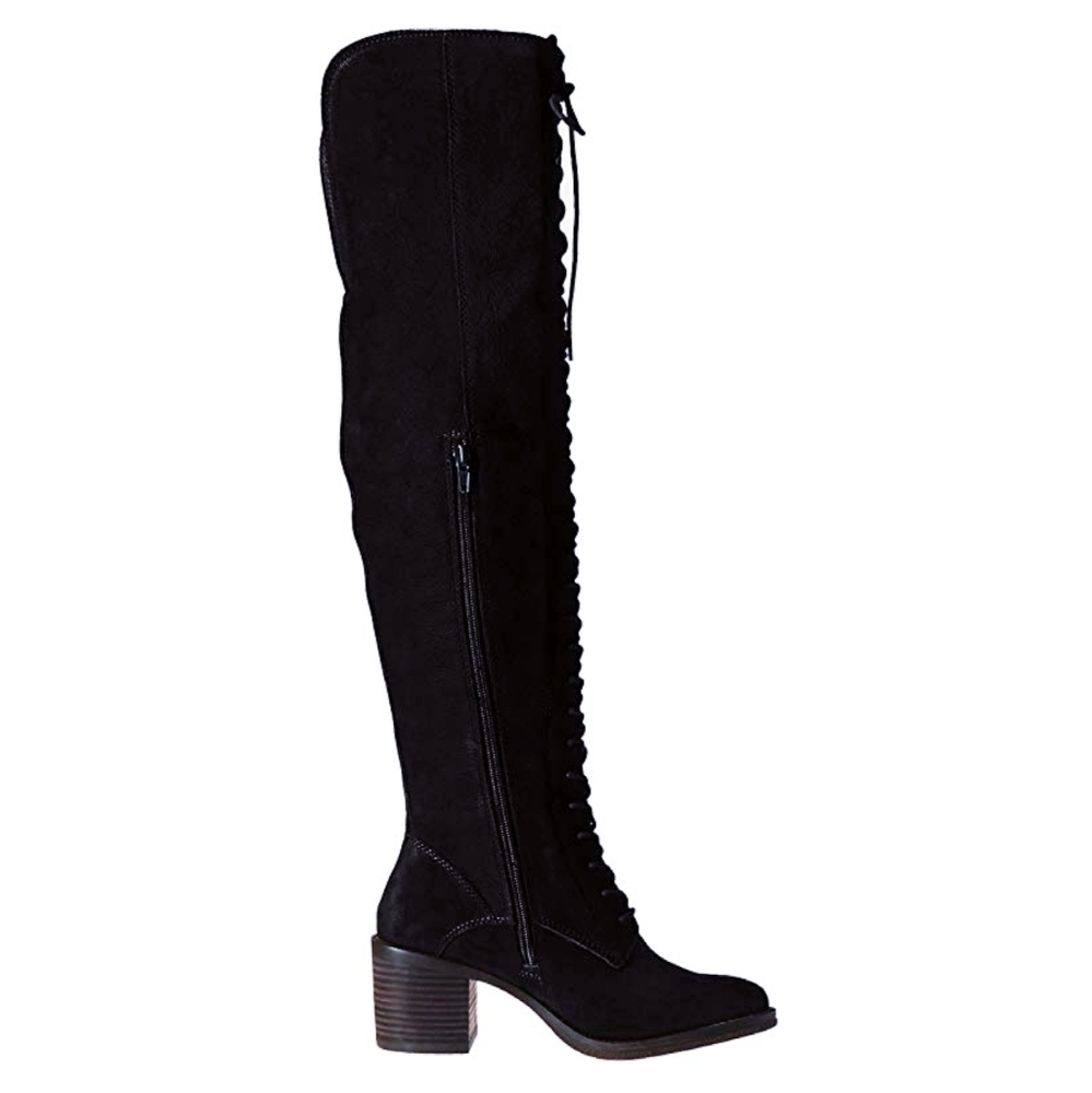 Stylish & Edgy Lucky Brand OTK Boots - Picture 4 of 6